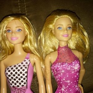 two barbie dolls